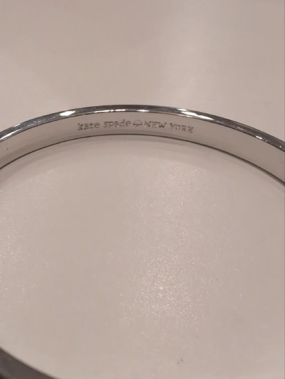 kate spade Silver Glitter Bow Bangle Bracelet